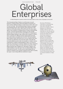Global Enterprises: International Space Station & James Webb Telescope