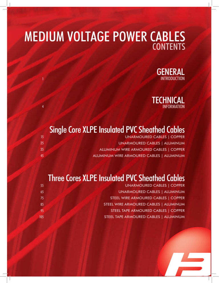 Medium Voltage Power Cables Catalog