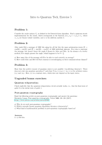 Quantum Tech Exercises