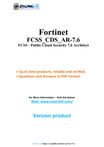 FCSS_CDS_AR-7.6 Exam PDF Questions & Verified Answers &ndash; Updated Study Pack 2025