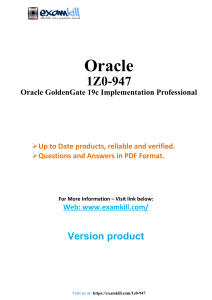 1Z0-947 Exam PDF Questions & Verified Answers &ndash; Oracle Database Administration Essentials