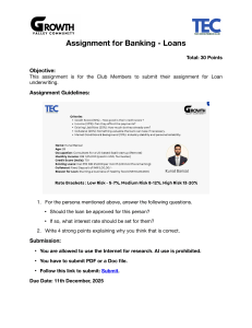 Banking Loan Underwriting Assignment: Case Study & Interest Rate Analysis