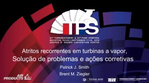 An&aacute;lise de Atrito em Turbina a Vapor