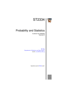 Probability & Statistics Lecture Notes