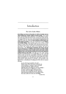 John Milton's Life and Literary Influences