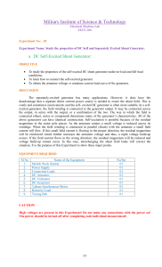 DC Shunt Generator Lab Manual