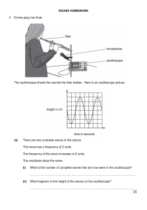 Sound Waves Homework: Frequency, Amplitude, Wavelength & Oscilloscopes