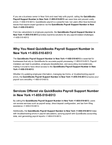 QuickBooks&reg; Payroll Helpline Number New York  Step-by-Step Support Guide