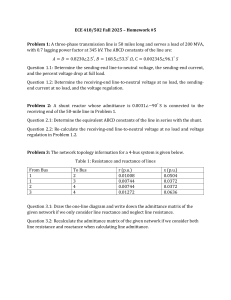 ECE 418/502 Homework #5: Power Systems Transmission Line Analysis
