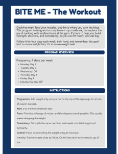 BITE ME - The Workout: 4-Day Strength Training Program by Will Tennyson