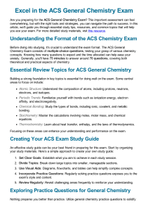ACS General Chemistry Exam Information & Study Guide