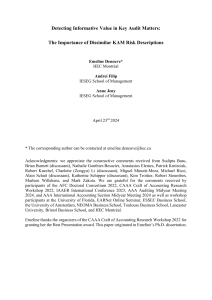 Detecting Informative Value in Key Audit Matters: Dissimilar KAM Risk Descriptions