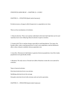 Evolution and Speciation Study Guide