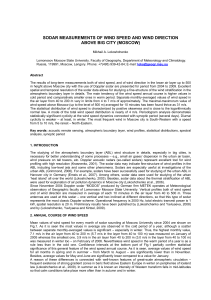 SODAR Wind Measurements in Moscow: Speed & Direction Analysis (2004-2009)
