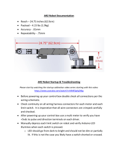AR2 Robot Documentation: Startup, Troubleshooting & Specifications