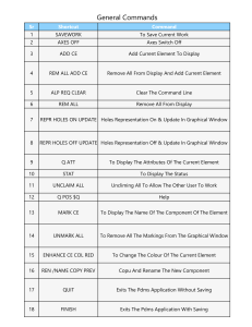 PDMS Command Reference Guide
