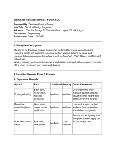 Workplace Risk Assessment for Electrical Design Engineers