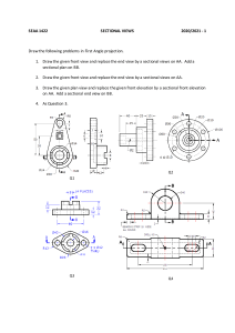 Engineering Drawing Sectional Views Problems | First Angle Projection