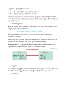 Adjusting Entries for Deferrals: Prepaid Expenses & Unearned Revenues