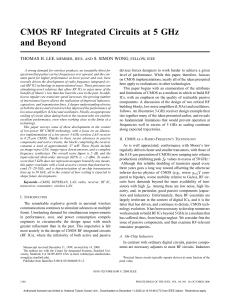 CMOS RF Integrated Circuits at 5 GHz and Beyond: Design & Advances