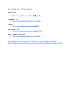 A Midsummer Night's Dream Analysis: Plot Structure & Resources