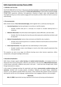 Kolb's Experiential Learning Theory (1984)
