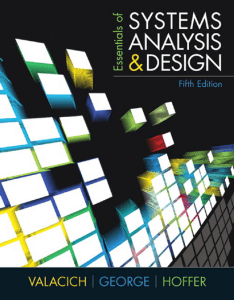 Essentials of Systems Analysis & Design Textbook