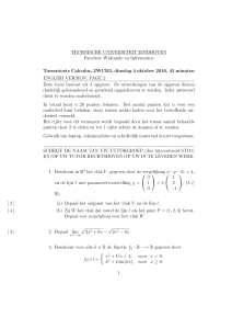 Tussentoets Calculus, TU Eindhoven, 2016