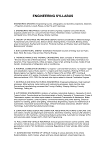 Engineering Syllabus: Mechanical & Automobile Engineering Course Topics