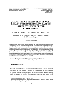 Lamel Model for Cold Rolling Textures