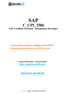 C_CPI_2506 Exam PDF Questions & Verified Answers &ndash; SAP Cloud Platform Integration 2025