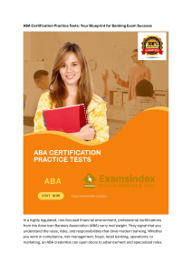 ABA Certification Practice Tests