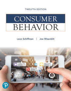 Consumer Behavior: Schiffman & Wisenblit (12th Edition) Textbook