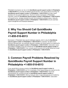 QuickBooks&reg; Payroll Customer Helpline in Philadelphia &ndash; Full Stepwise Assistance Manual