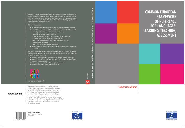 Cyefr Example CEFR Companion Volume with New Descriptors