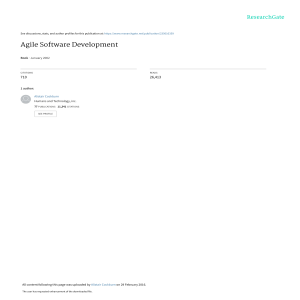 Agile Software Development: Principles, Methodologies & Teams by Cockburn