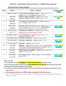 MGEA02 Microeconomics Course Schedule