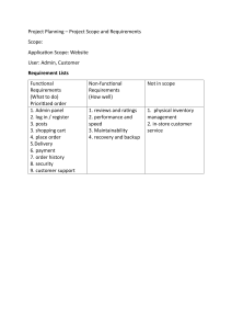 Web Project Scope and Requirements