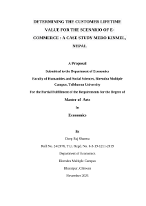 Customer Lifetime Value in E-commerce: Mero Kinmel Nepal Case Study