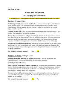 Career Fair Assignment: Networking, Reflection & Lessons Learned