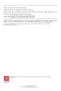 Trade, Growth, and the Environment: An Analysis