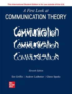 A First Look at Communication Theory 11th Edition Textbook