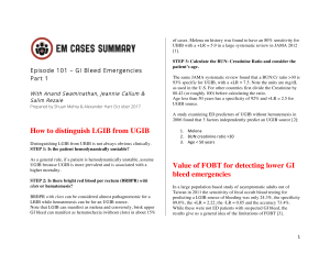GI Bleed Emergencies Management Guide