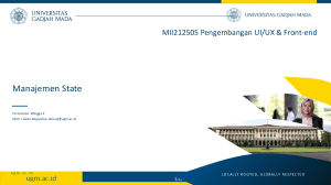 Manajemen State: Pengembangan UI/UX & Front-end