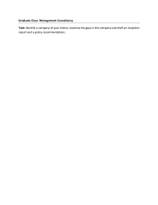 Management Consultancy Report Assignment