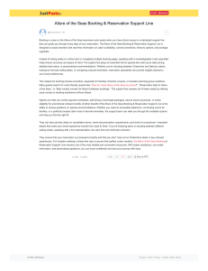 Allure of the Seas Booking & Reservation Support Line  +1-800-406-8495 or +1-800-837-4460