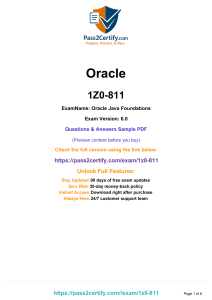 Oracle 1Z0-811 Java SE 11 Developer Certification Exam Guide