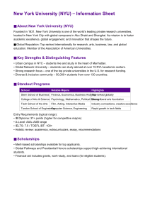 NYU Admissions Guide: Programs & Requirements