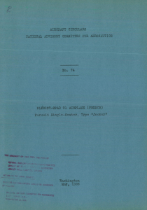 NACA Aircraft Circular No. 74: Bl&eacute;riot-Spad 91 Airplane