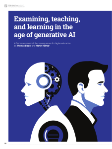 Generative AI in Higher Education: Teaching, Learning & Exams